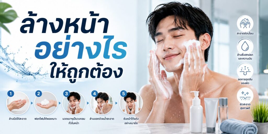 ล้างหน้าอย่างไรให้ถูกต้อง