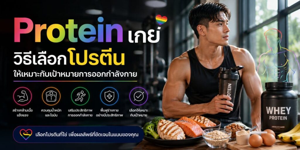 Protein เกย์ วิธีเลือกโปรตีนให้เหมาะกับเป้าหมายการออกกำลังกาย